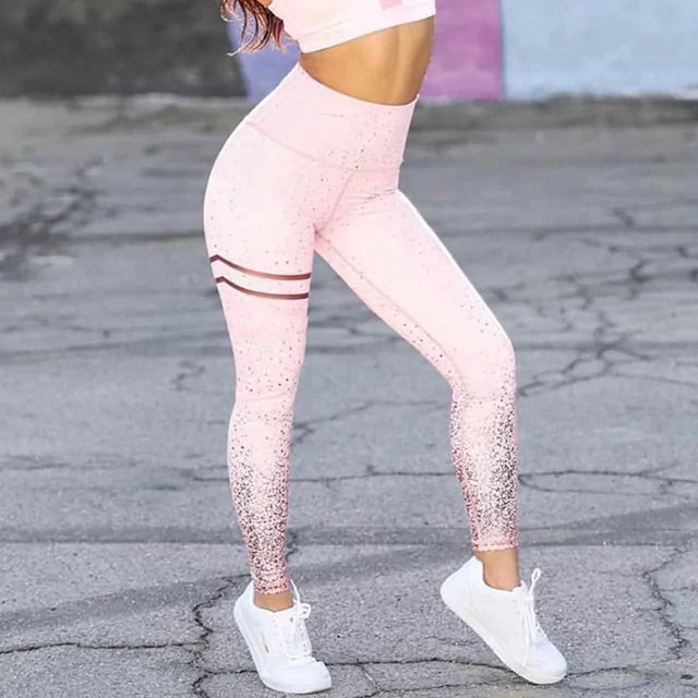 Glitter Gold Print Leggings